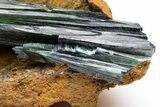 Gemmy, Emerald-Green Vivianite Crystal Cluster - Brazil #218215-1